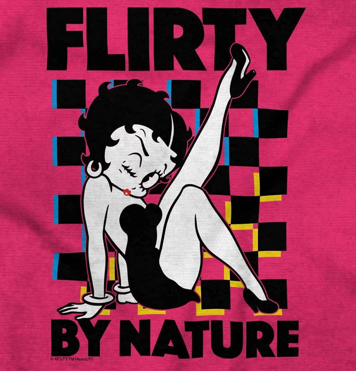 imageBetty Boop Cartoon Flirty by Nature Womens Graphic T Shirt TeesHeliconia