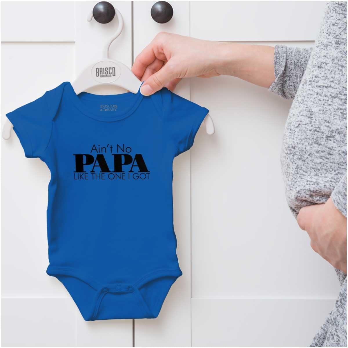imageBrisco Brands Aint No Papa Like The One I Got Baby Romper Boys or GirlsRoyal