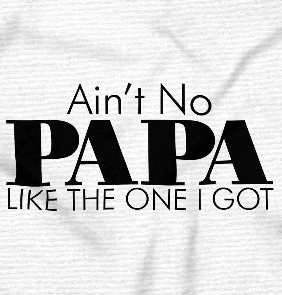 imageBrisco Brands Aint No Papa Like The One I Got Baby Romper Boys or GirlsWhite