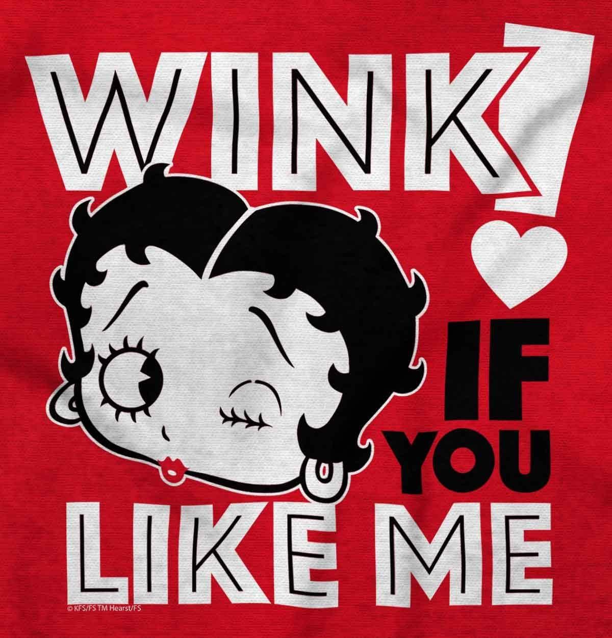 imageBrisco Brands Betty Boop Wink if You Life Me Zip Hoodie Sweatshirt WomenRed