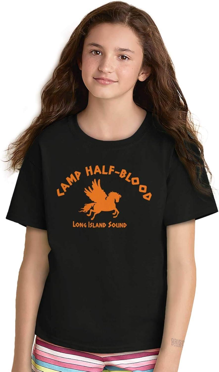 imageBrisco Brands Camp Half Blood Greek Mythology Crewneck T Shirts Boy GirlBlack