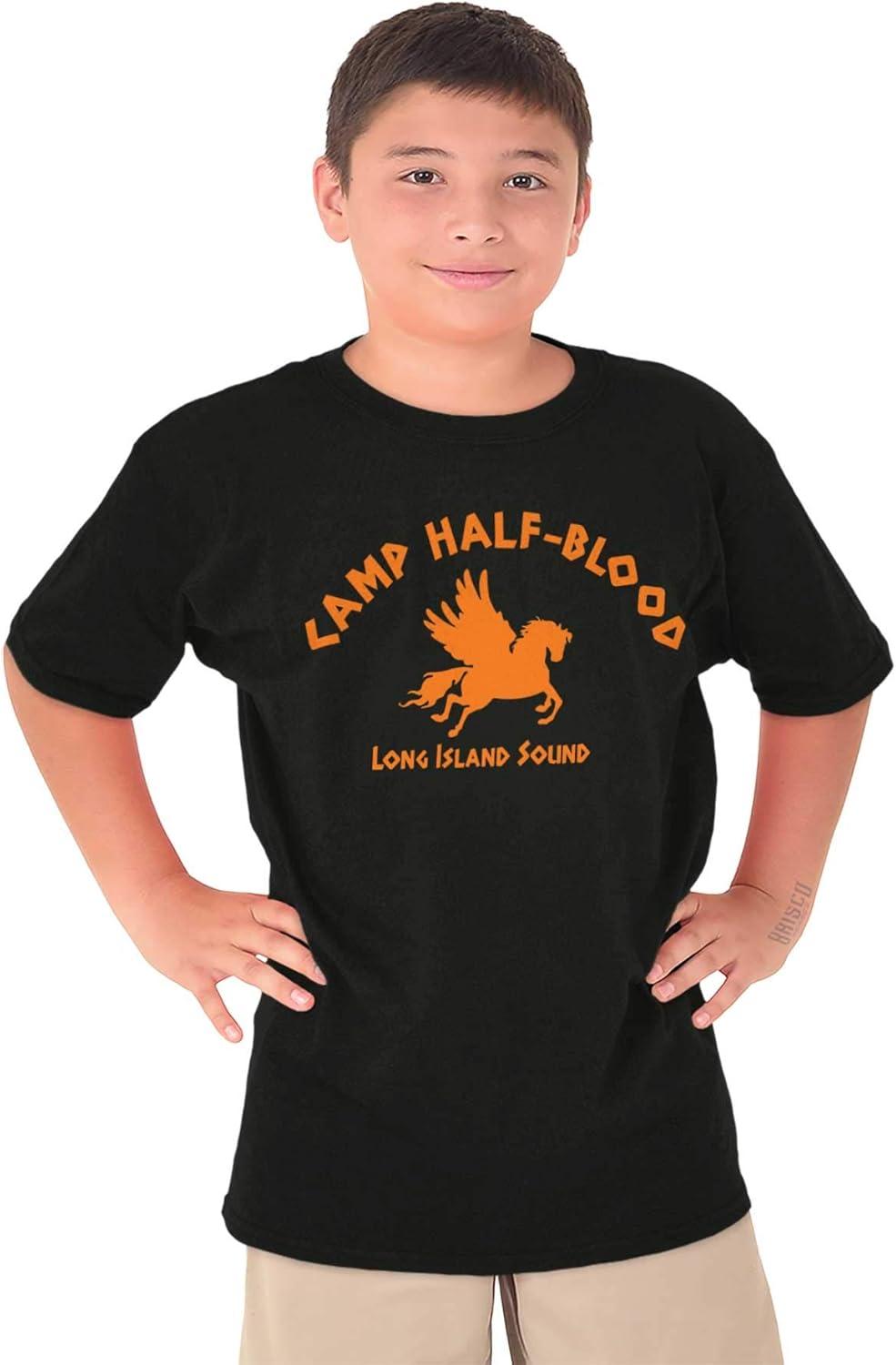 imageBrisco Brands Camp Half Blood Greek Mythology Crewneck T Shirts Boy GirlBlack