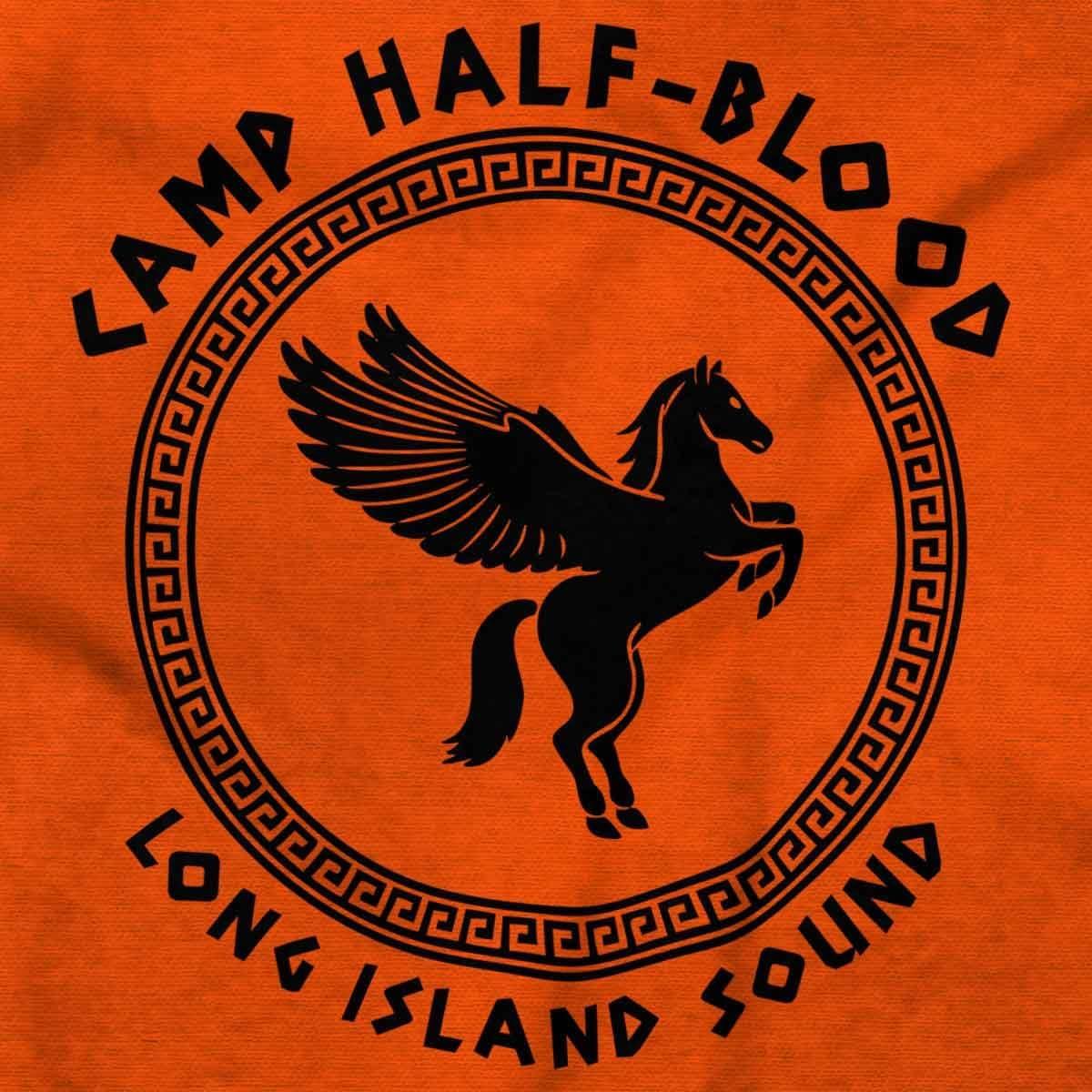 imageBrisco Brands Camp Half Blood Greek Mythology Crewneck T Shirts Boy GirlOrange Greek Key Pattern