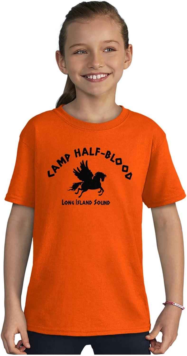 imageBrisco Brands Camp Half Blood Greek Mythology Crewneck T Shirts Boy GirlOrange