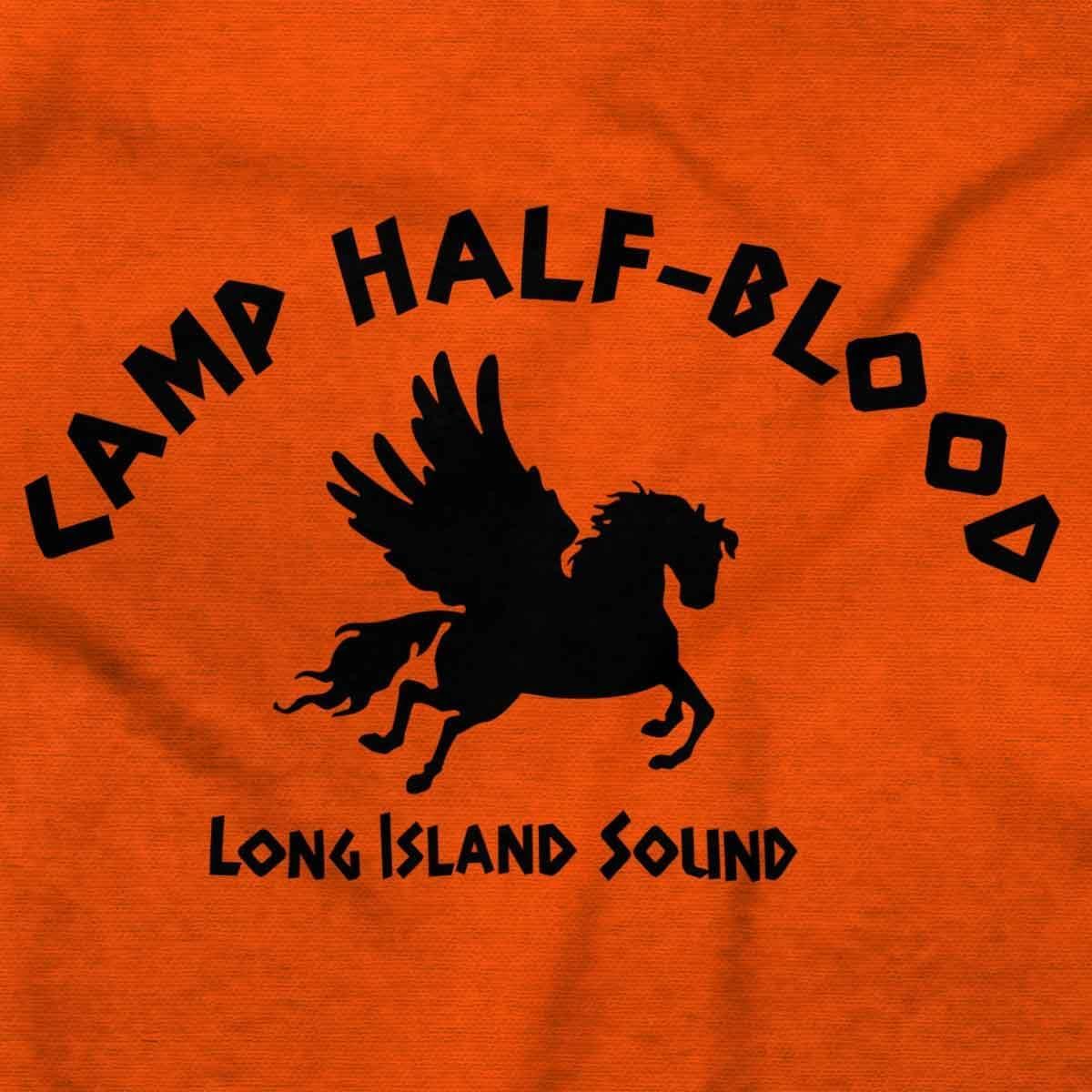 imageBrisco Brands Camp Half Blood Greek Mythology Crewneck T Shirts Boy GirlOrange