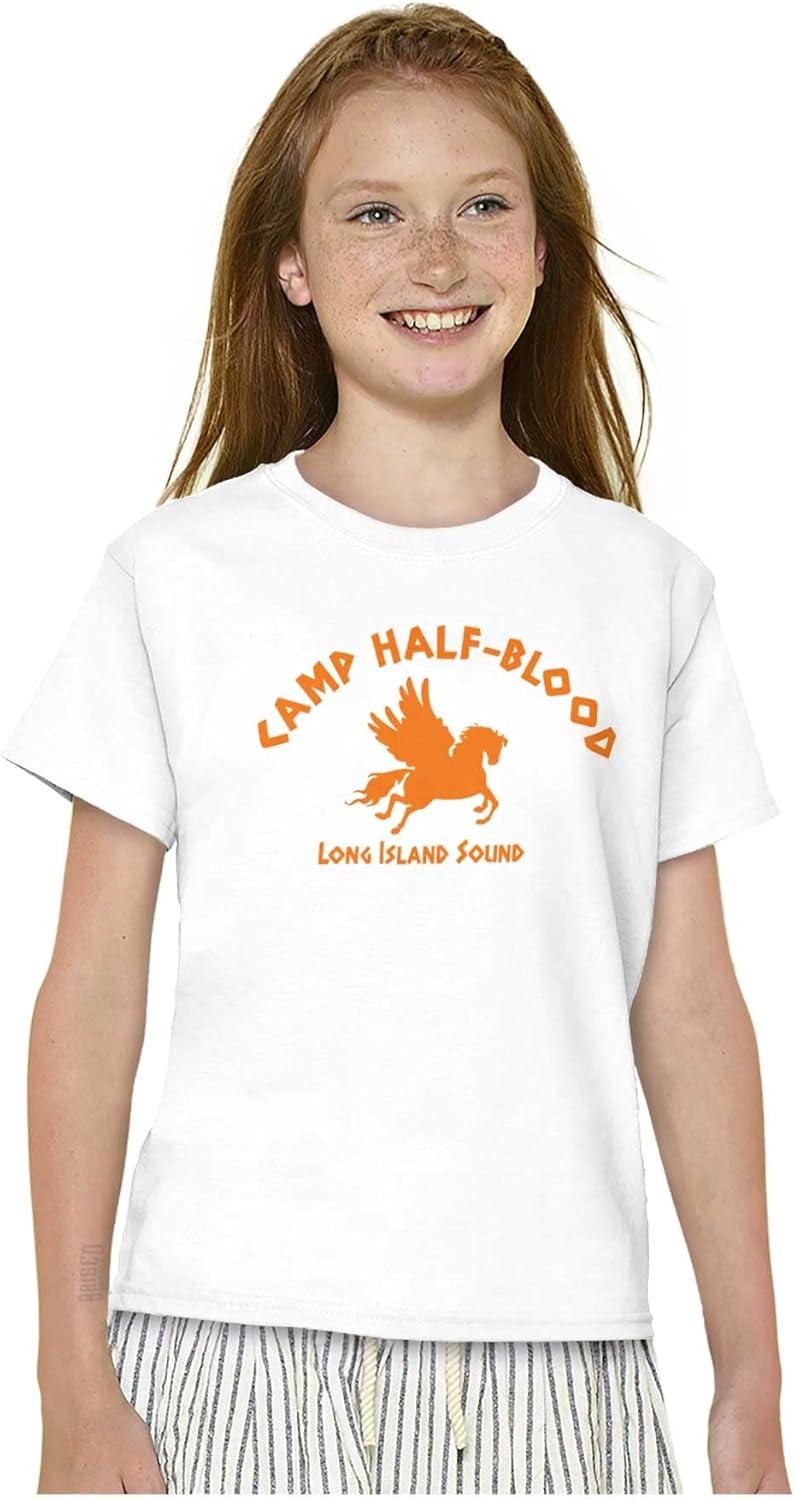 imageBrisco Brands Camp Half Blood Greek Mythology Crewneck T Shirts Boy GirlWhite