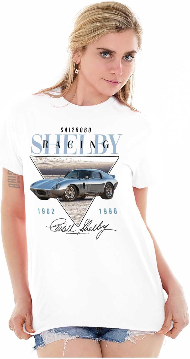 imageBrisco Brands Carroll Shelby Racing Muscle Car Graphic T Shirt Men or WomenWhite