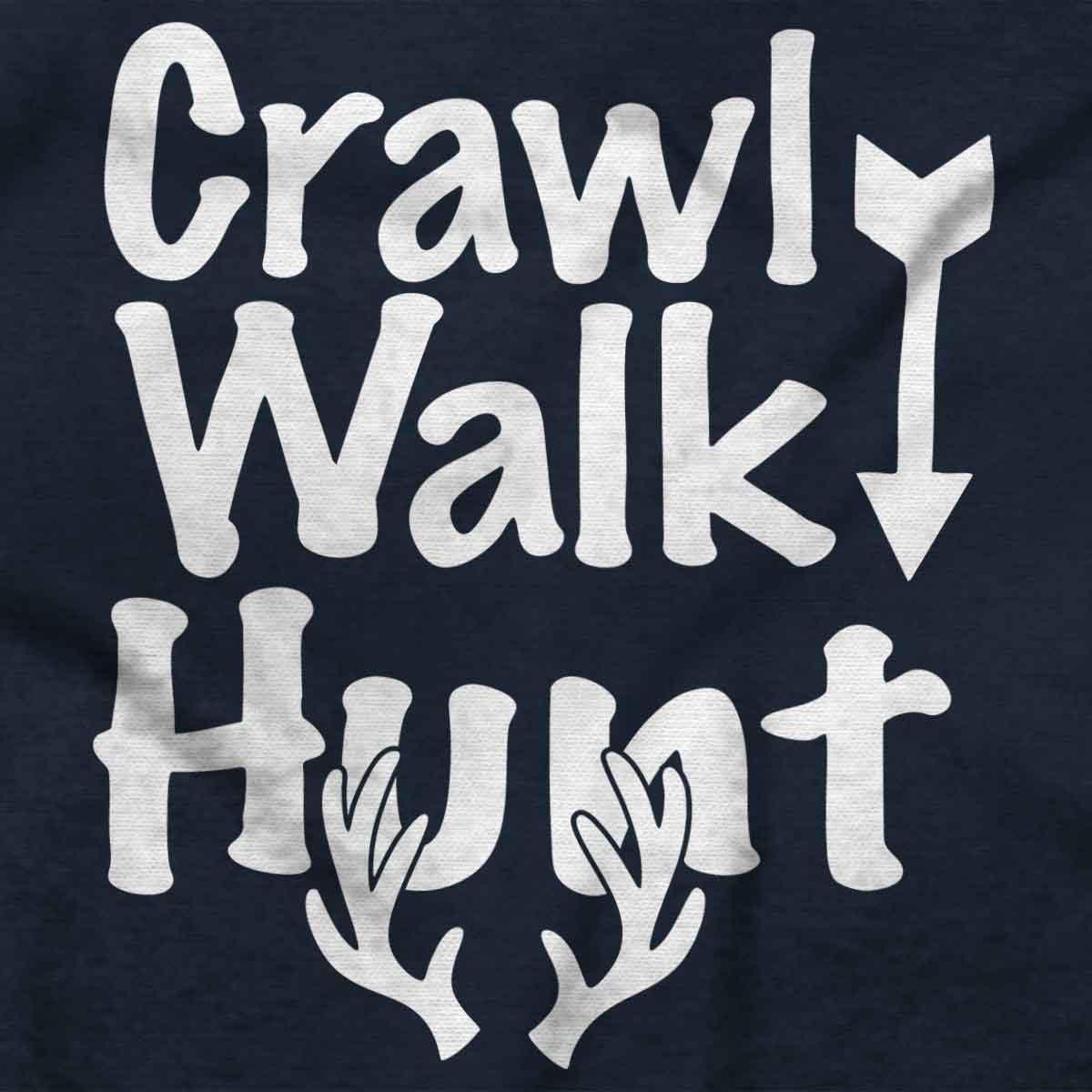 imageBrisco Brands Crawl Walk Fish Hunt Outdoor Lover Baby Romper Boys or GirlsHunt Navy