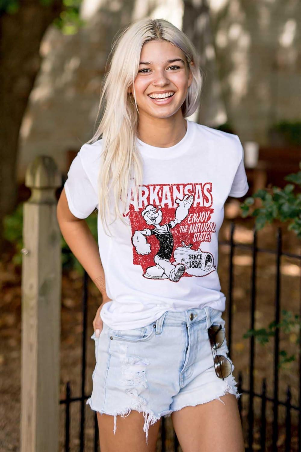 imageBrisco Brands Popeye Cartoon American States Graphic T Shirt Men or WomenArkansas