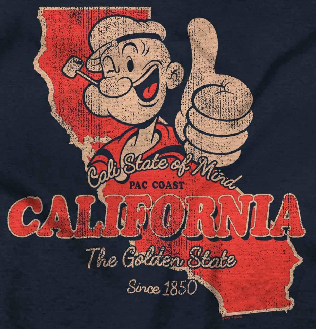 imageBrisco Brands Popeye Cartoon American States Graphic T Shirt Men or WomenCalifornia