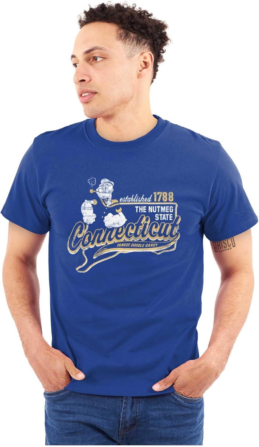 imageBrisco Brands Popeye Cartoon American States Graphic T Shirt Men or WomenConnecticut
