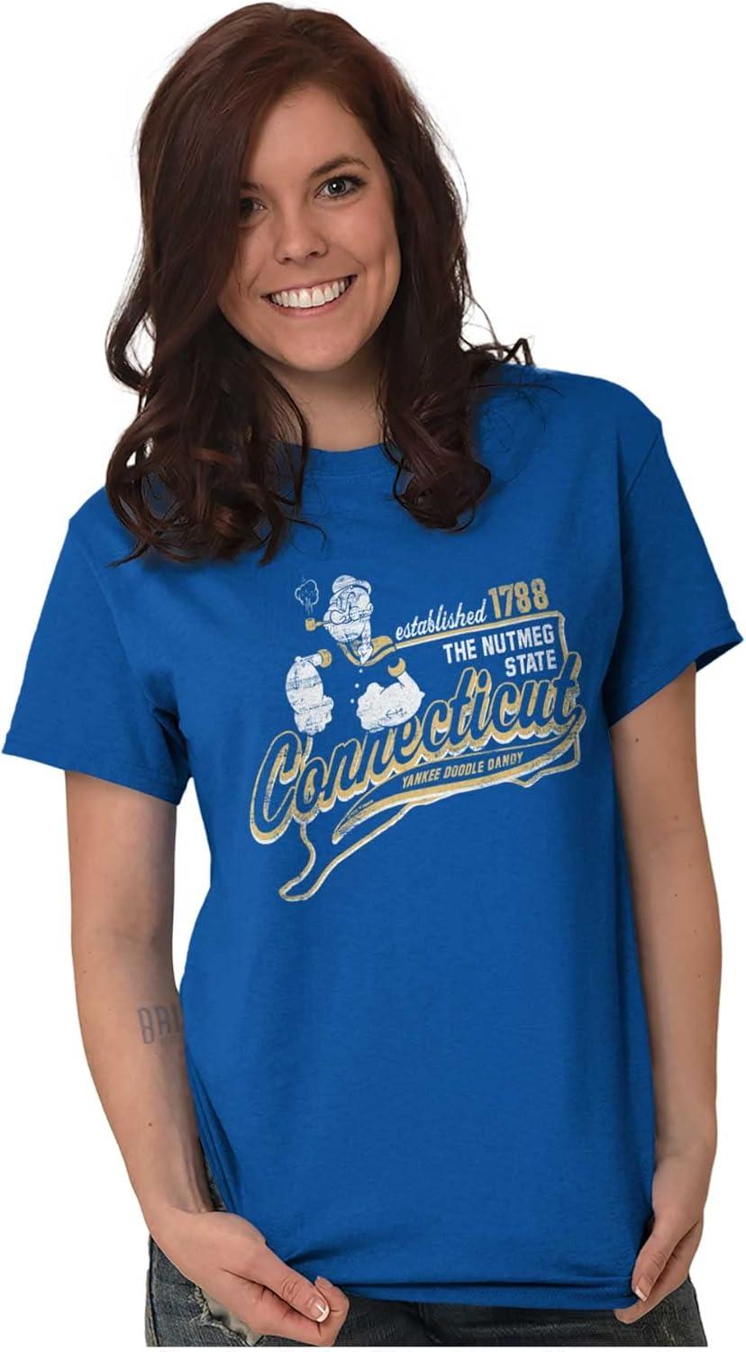 imageBrisco Brands Popeye Cartoon American States Graphic T Shirt Men or WomenConnecticut
