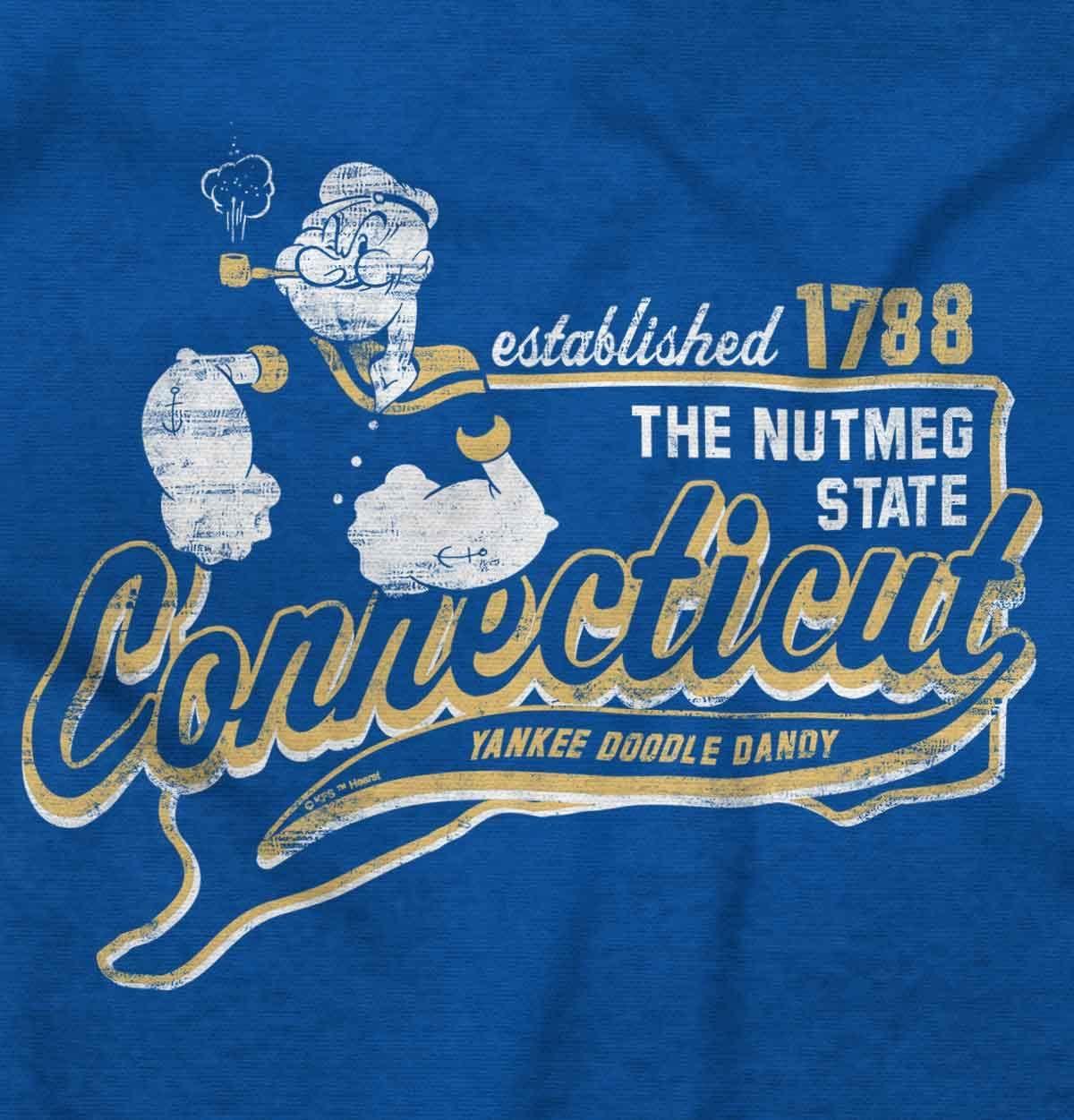 imageBrisco Brands Popeye Cartoon American States Graphic T Shirt Men or WomenConnecticut