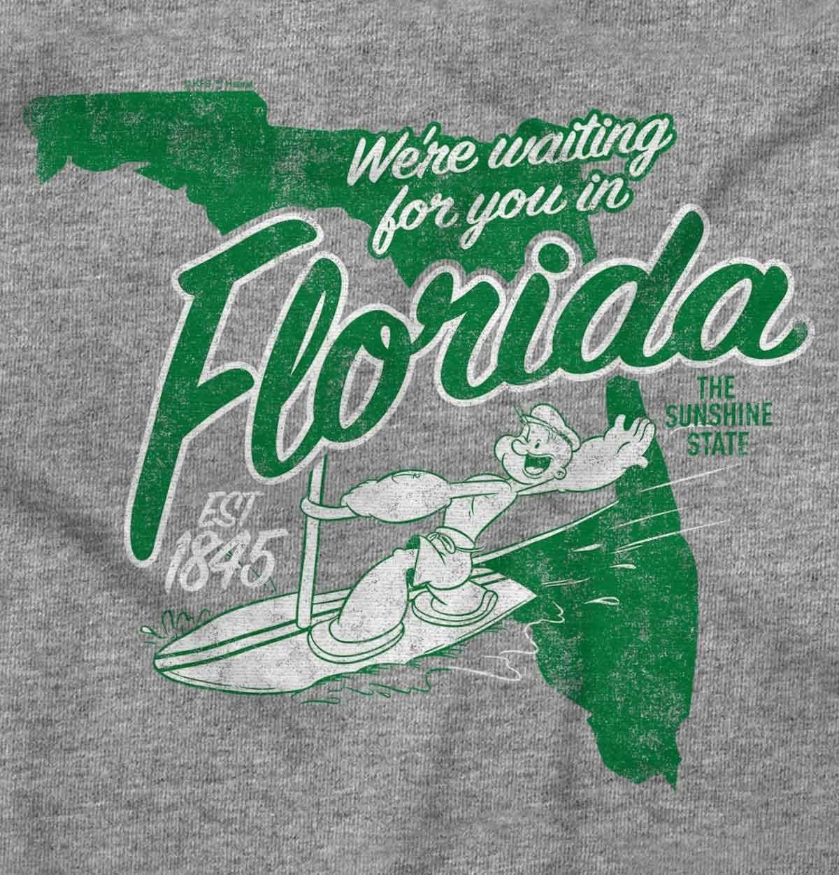 imageBrisco Brands Popeye Cartoon American States Graphic T Shirt Men or WomenFlorida