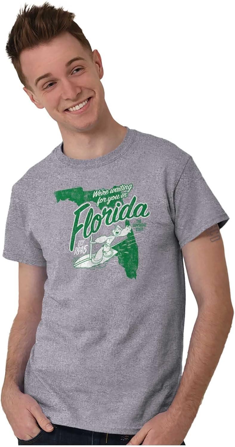 imageBrisco Brands Popeye Cartoon American States Graphic T Shirt Men or WomenFlorida
