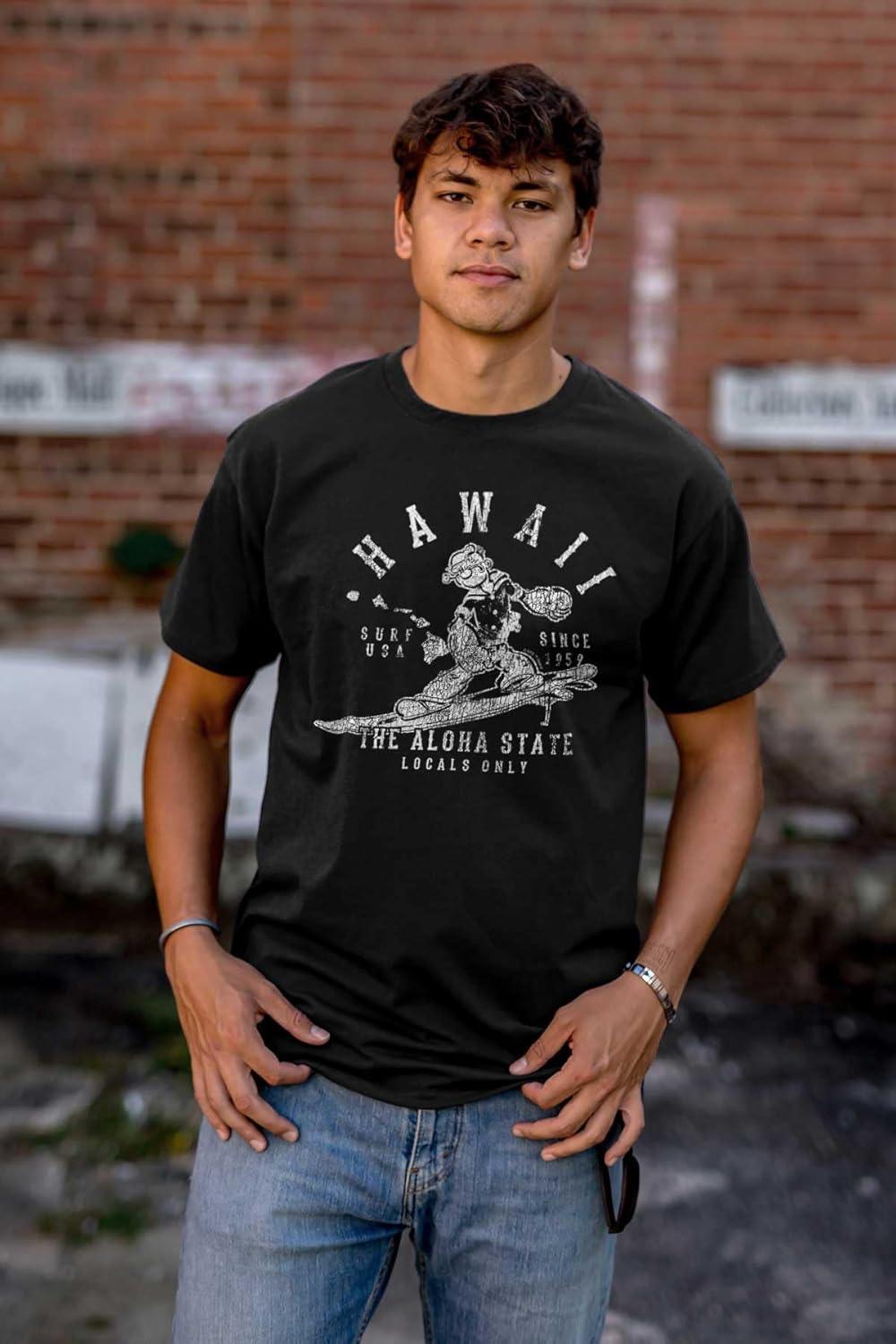 imageBrisco Brands Popeye Cartoon American States Graphic T Shirt Men or WomenHawaii
