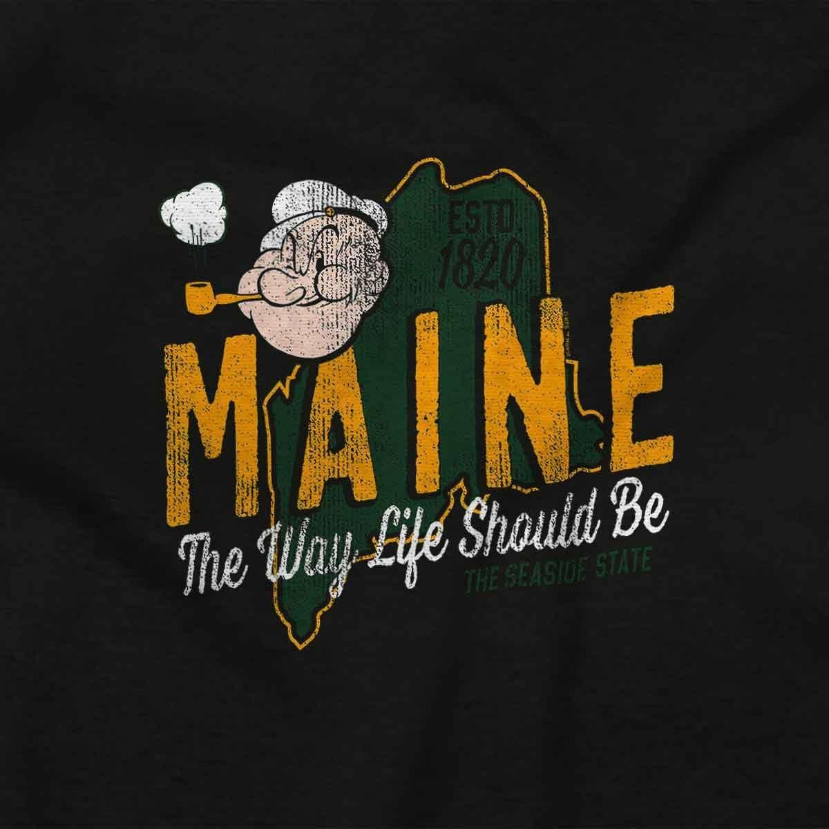 imageBrisco Brands Popeye Cartoon American States Graphic T Shirt Men or WomenMaine