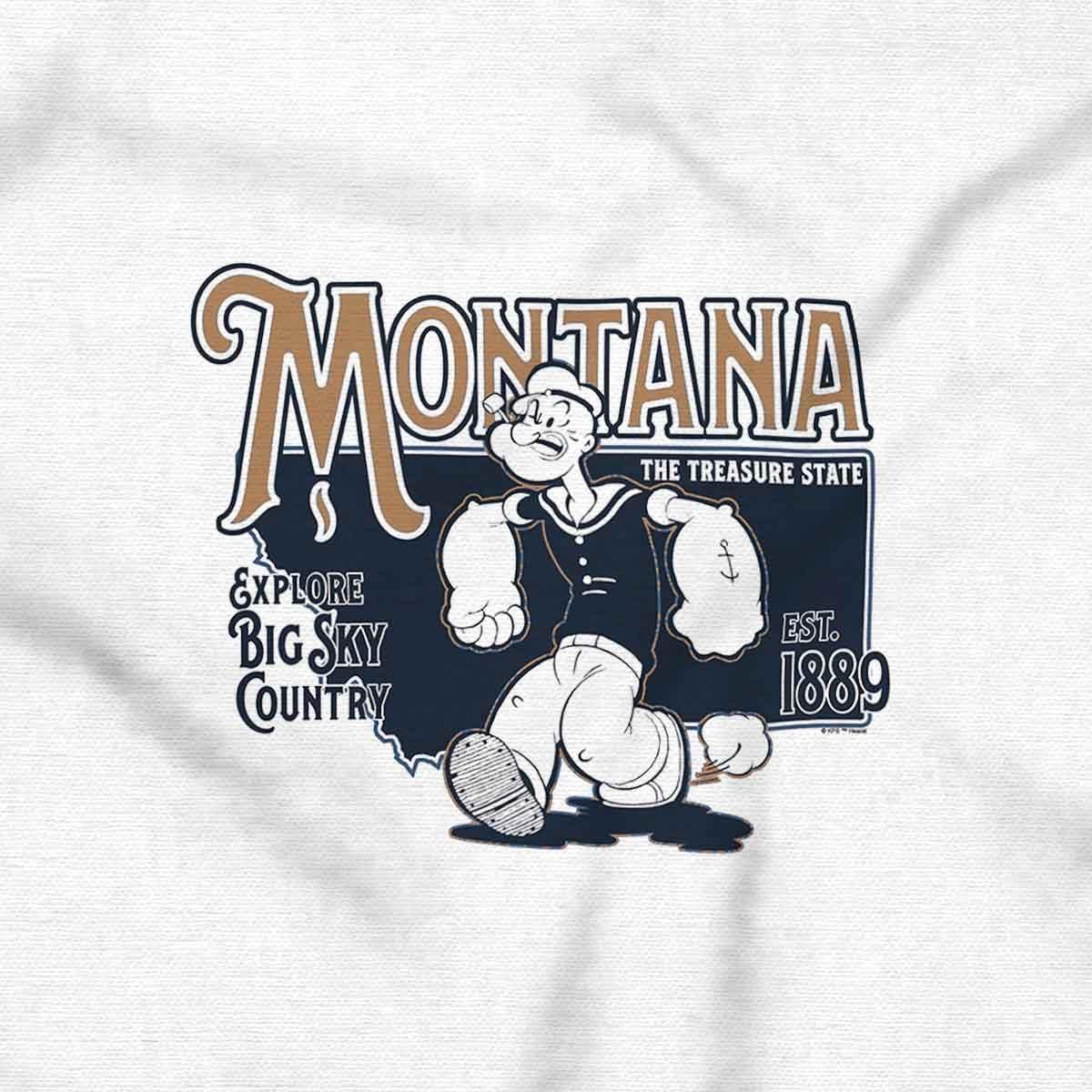imageBrisco Brands Popeye Cartoon American States Graphic T Shirt Men or WomenMontana