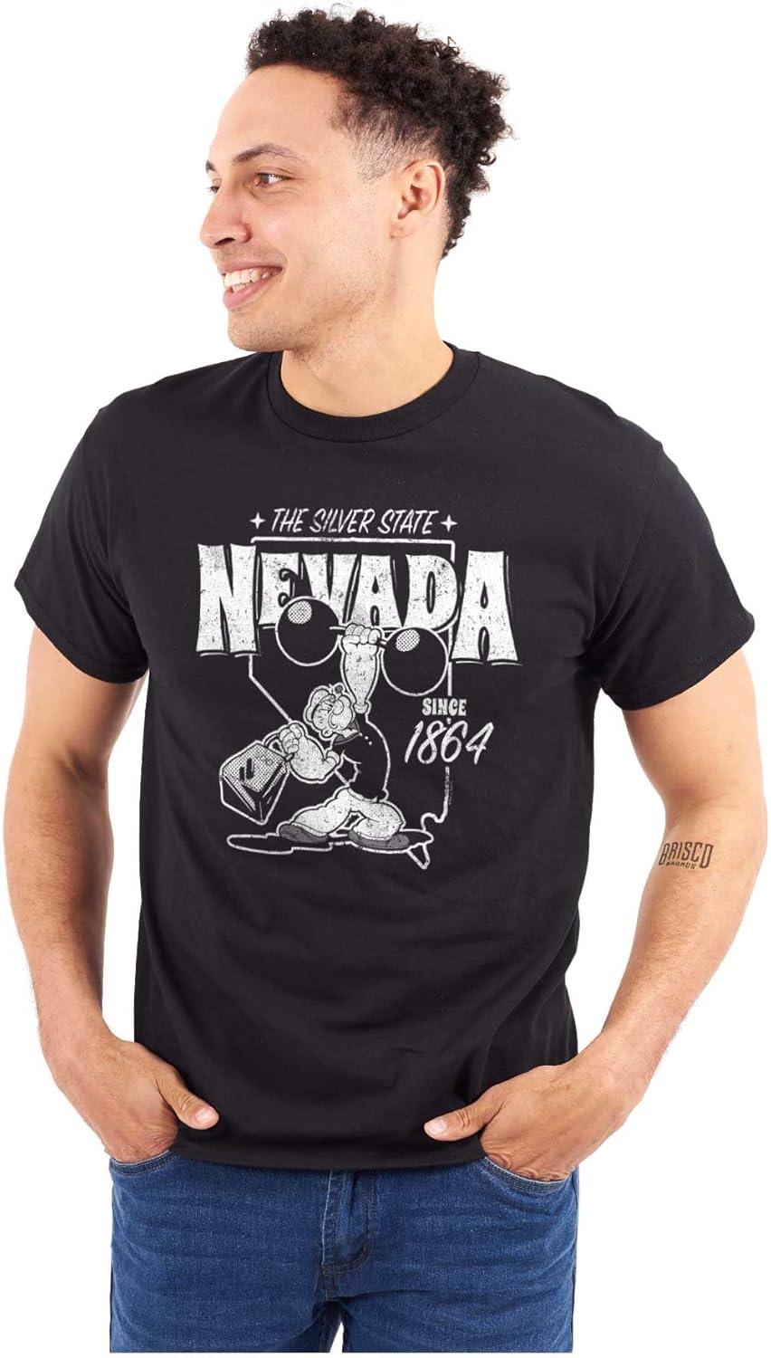 imageBrisco Brands Popeye Cartoon American States Graphic T Shirt Men or WomenNevada