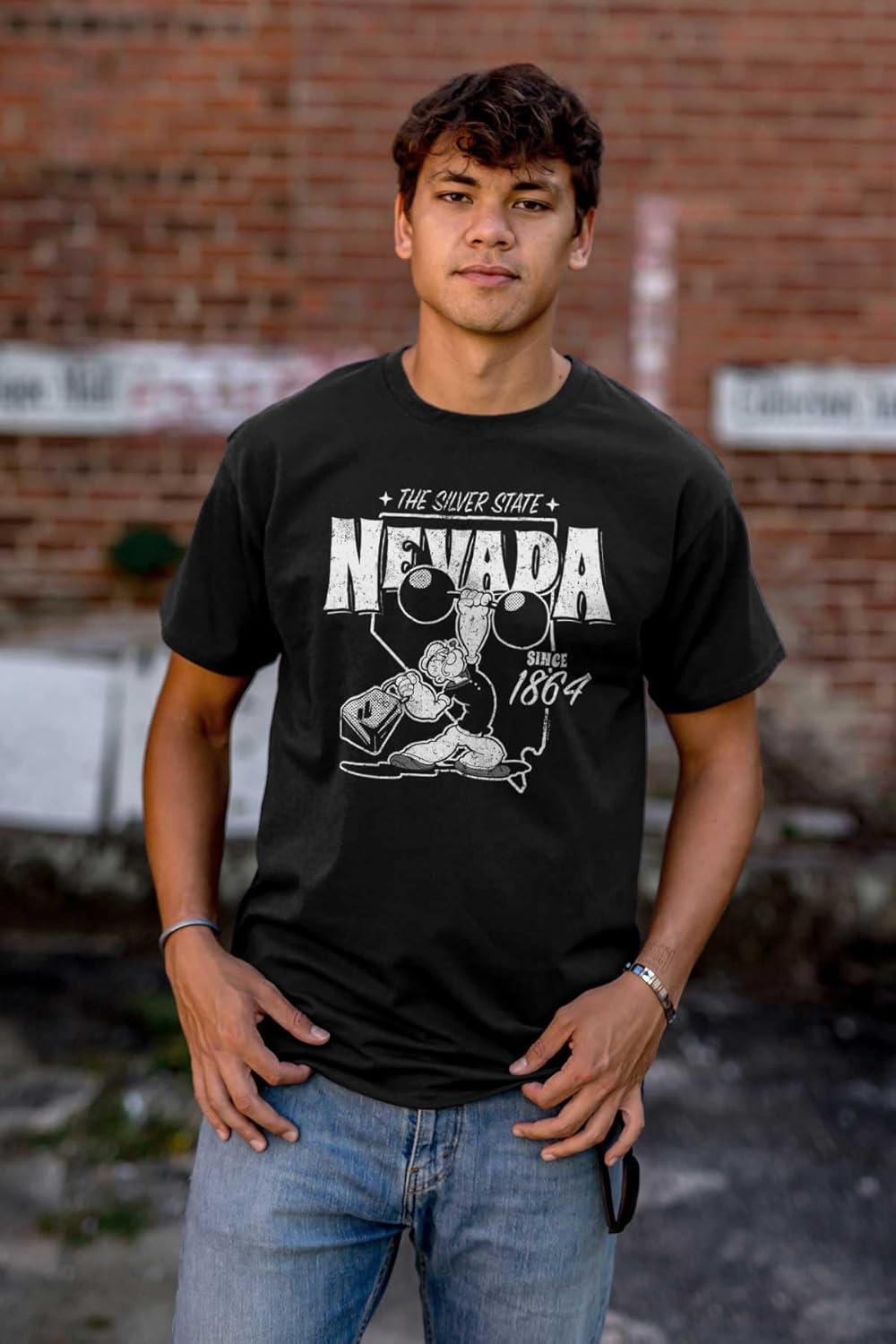 imageBrisco Brands Popeye Cartoon American States Graphic T Shirt Men or WomenNevada