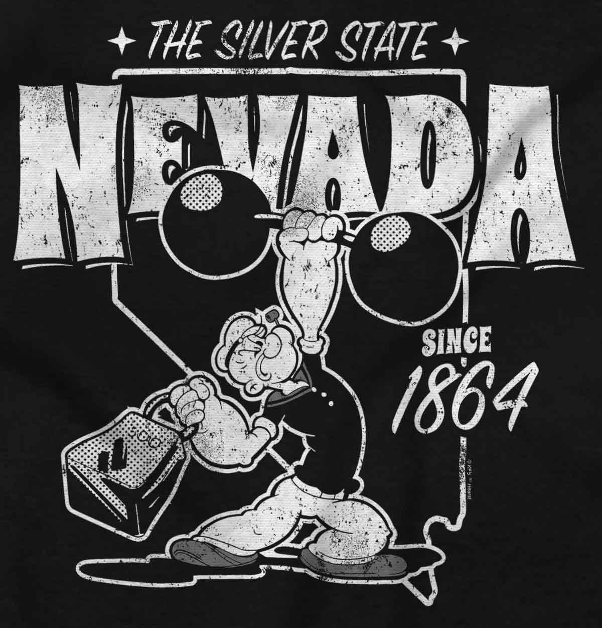 imageBrisco Brands Popeye Cartoon American States Graphic T Shirt Men or WomenNevada