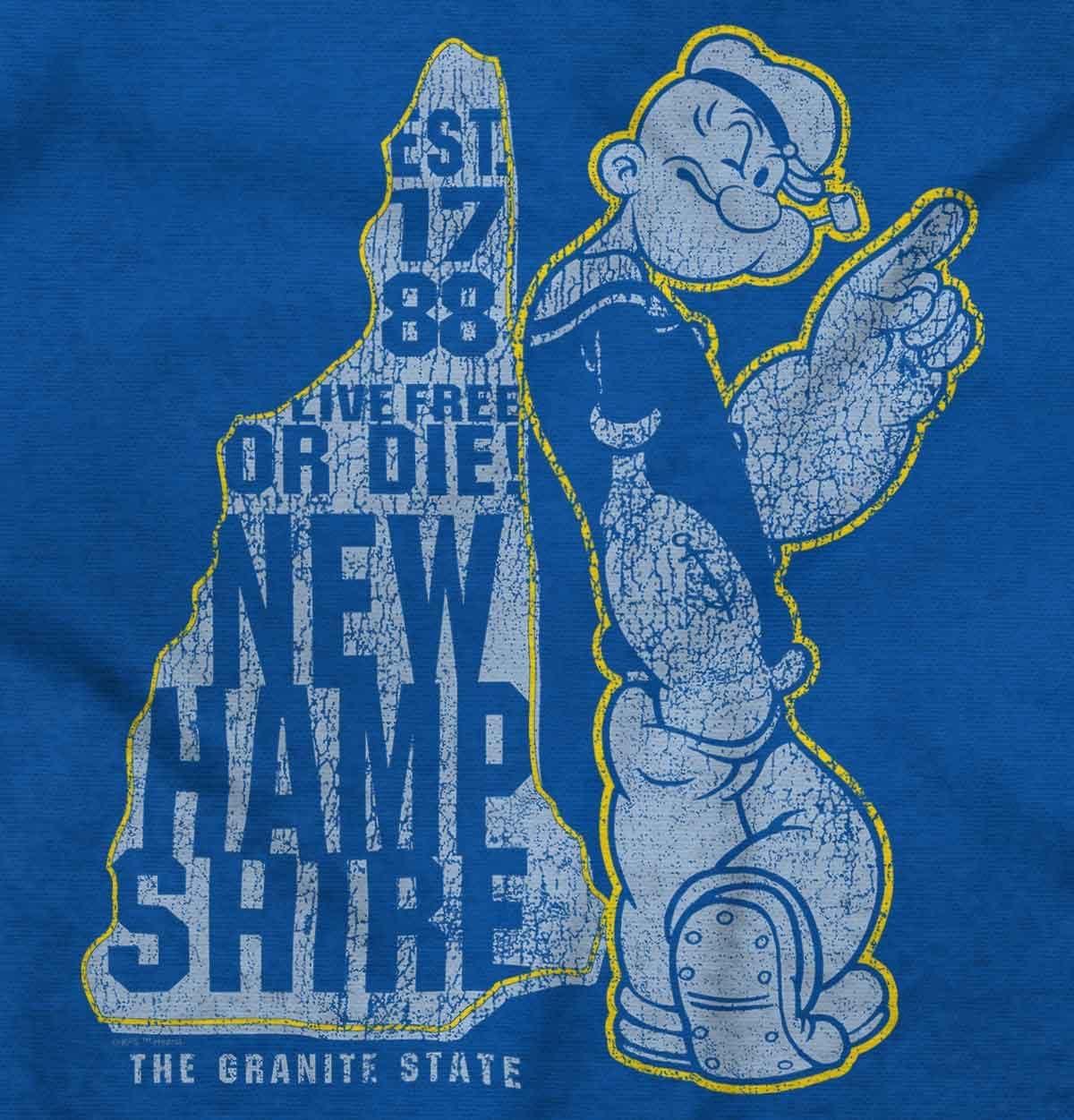 imageBrisco Brands Popeye Cartoon American States Graphic T Shirt Men or WomenNew Hampshire