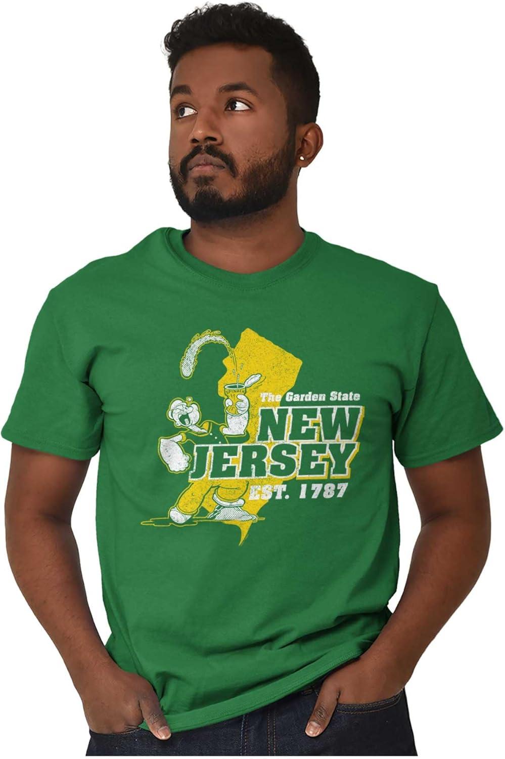 imageBrisco Brands Popeye Cartoon American States Graphic T Shirt Men or WomenNew Jersey