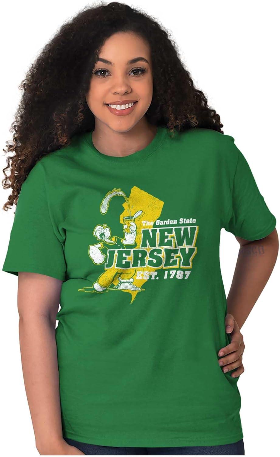 imageBrisco Brands Popeye Cartoon American States Graphic T Shirt Men or WomenNew Jersey