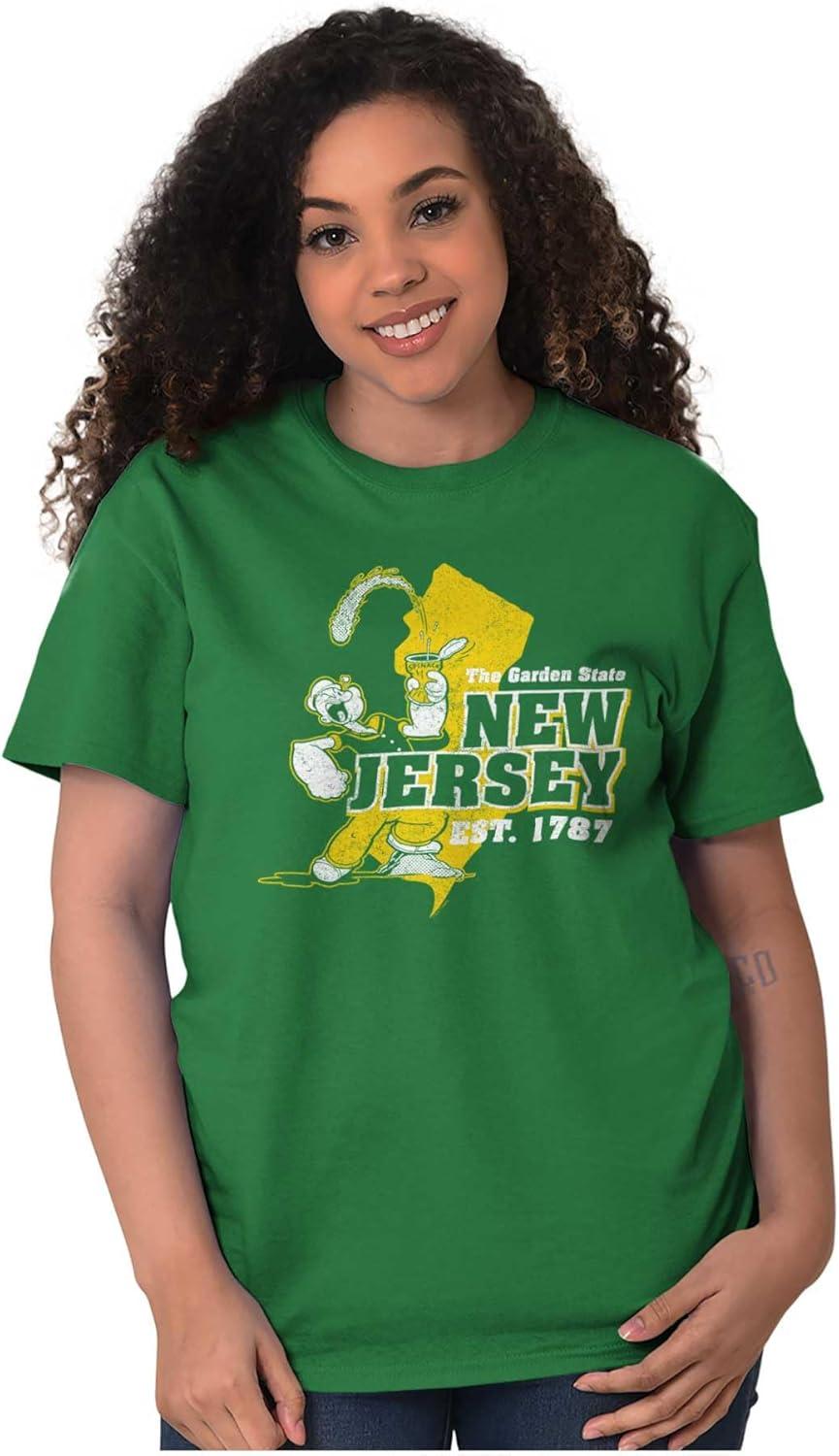 imageBrisco Brands Popeye Cartoon American States Graphic T Shirt Men or WomenNew Jersey
