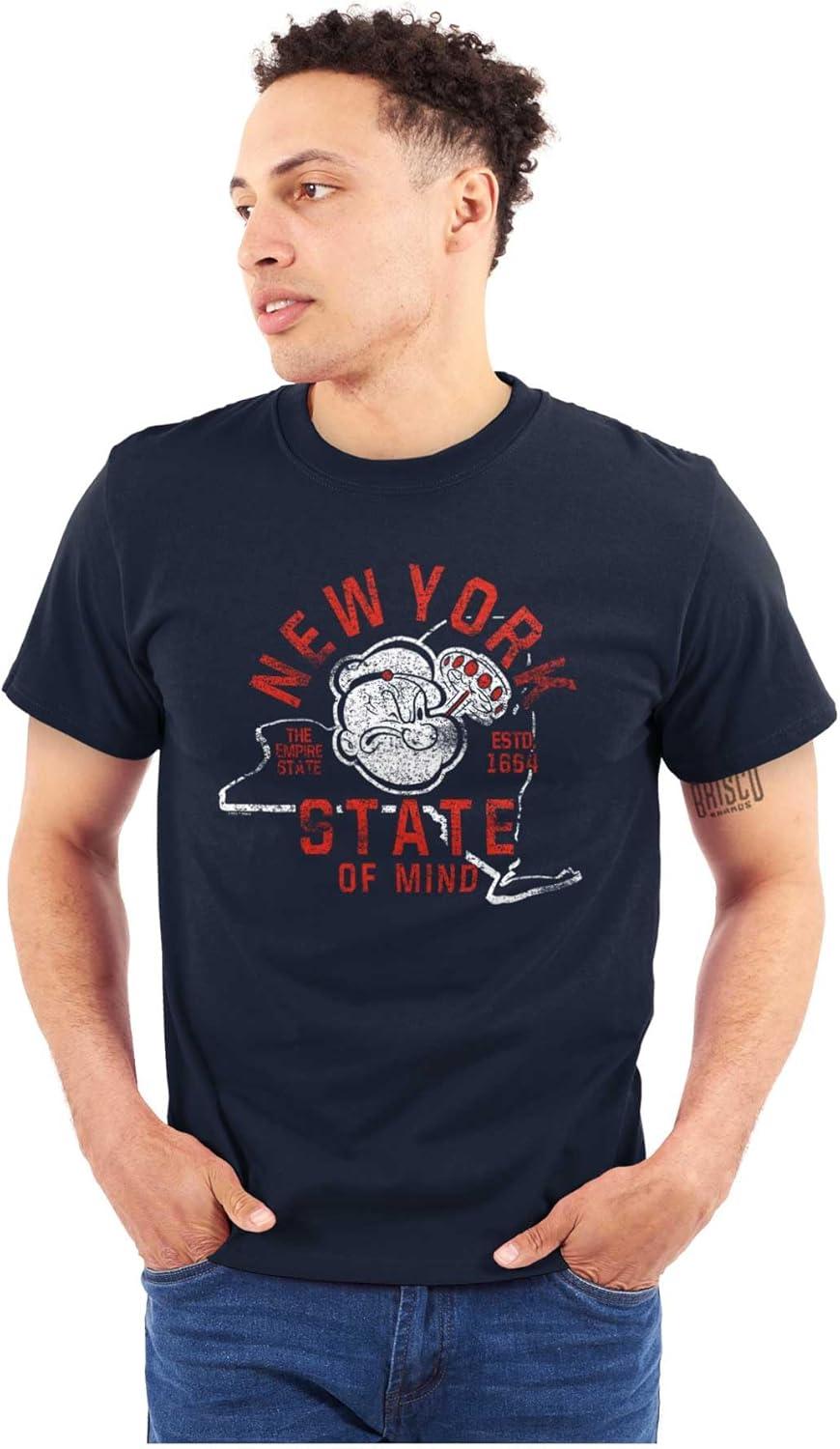imageBrisco Brands Popeye Cartoon American States Graphic T Shirt Men or WomenNew York