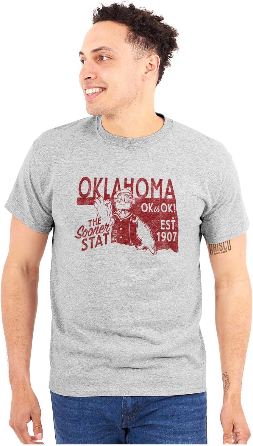 imageBrisco Brands Popeye Cartoon American States Graphic T Shirt Men or WomenOklahoma