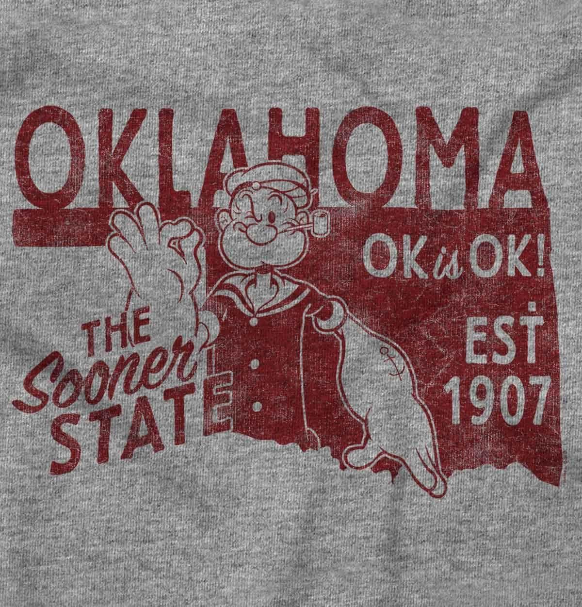 imageBrisco Brands Popeye Cartoon American States Graphic T Shirt Men or WomenOklahoma