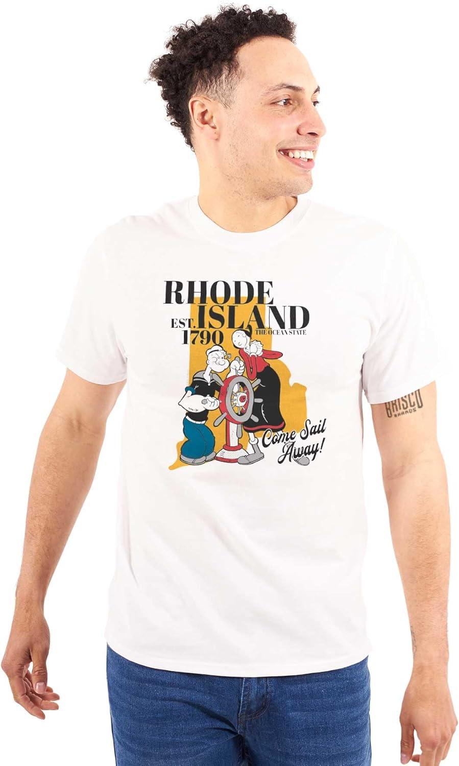 imageBrisco Brands Popeye Cartoon American States Graphic T Shirt Men or WomenRhode Island