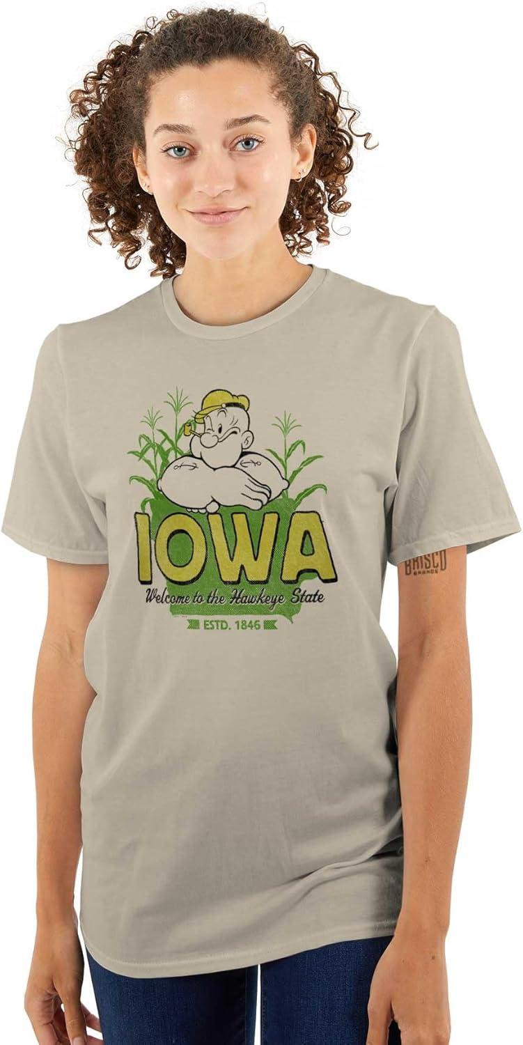 imageBrisco Brands Popeye Cartoon American States Graphic T Shirt Men or WomenSand