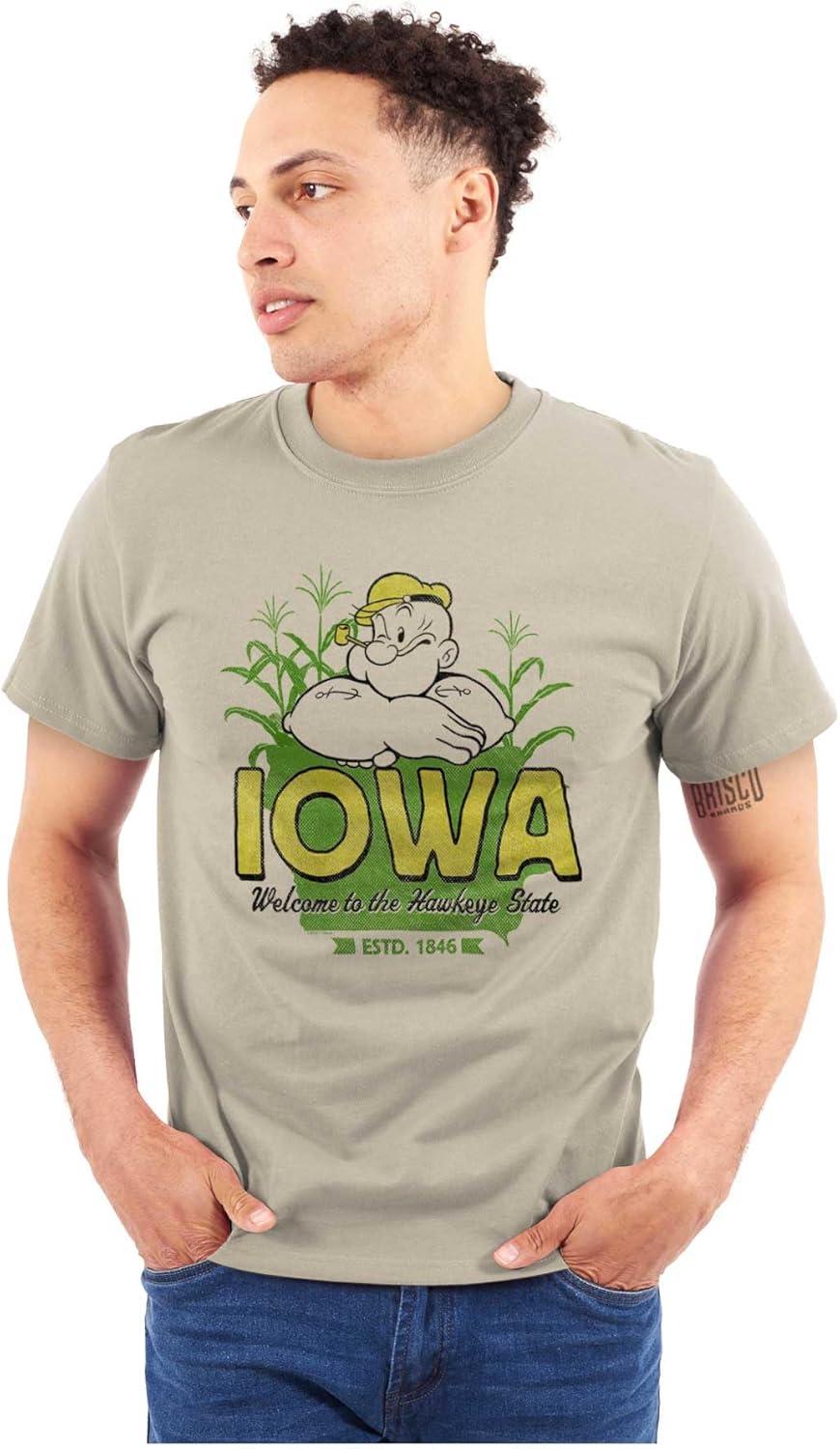 imageBrisco Brands Popeye Cartoon American States Graphic T Shirt Men or WomenSand