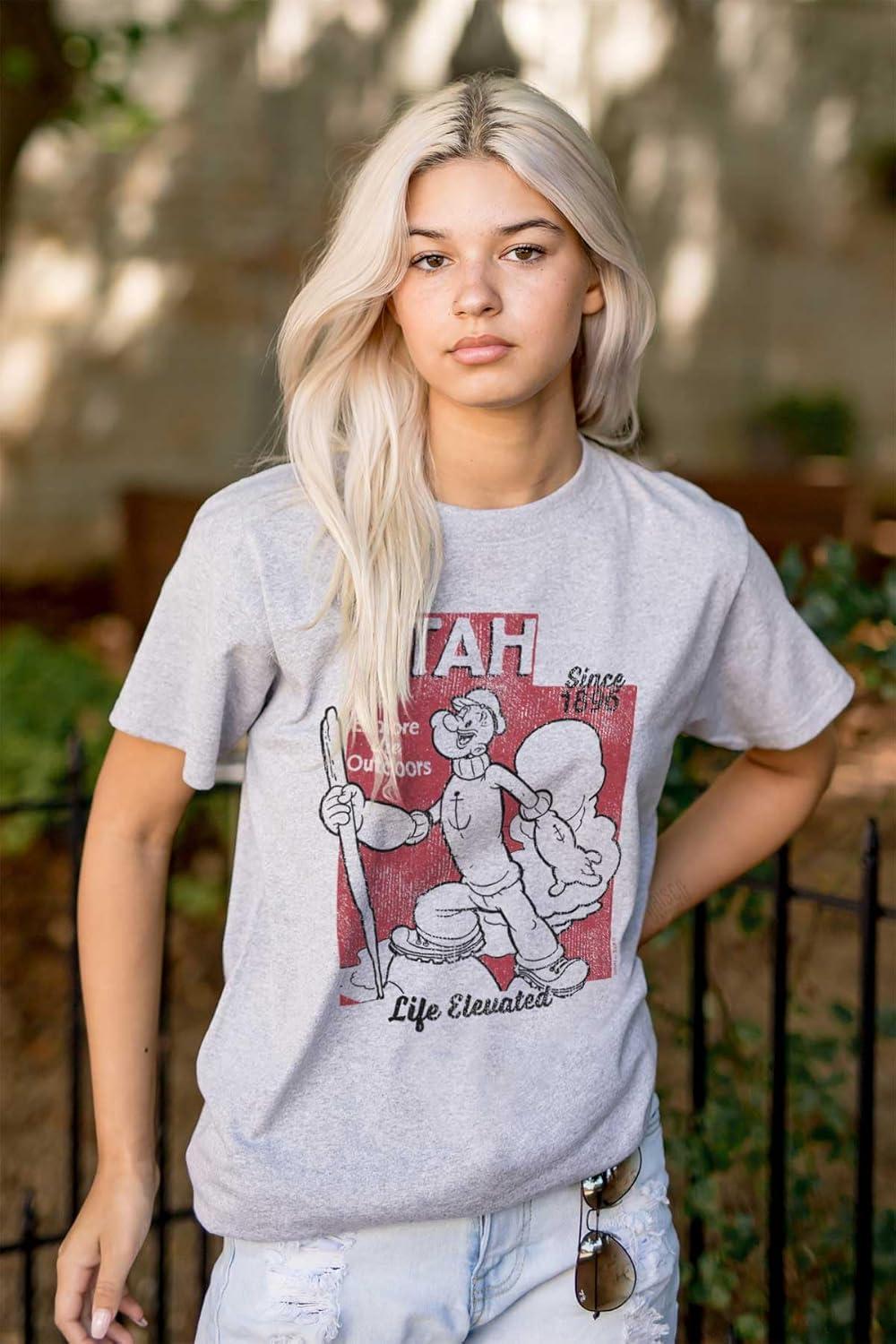 imageBrisco Brands Popeye Cartoon American States Graphic T Shirt Men or WomenUtah