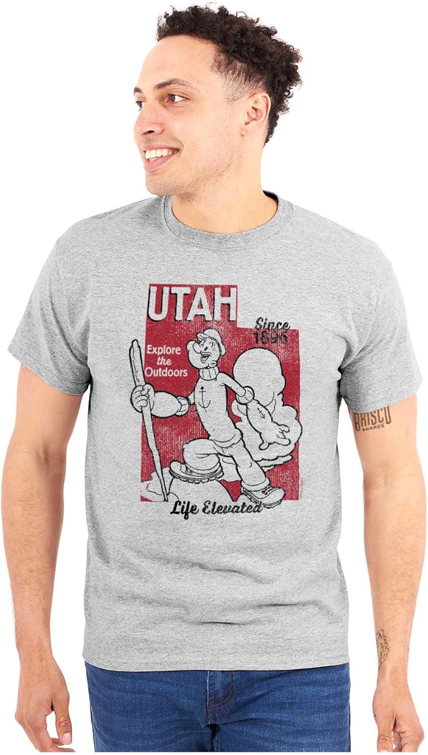 imageBrisco Brands Popeye Cartoon American States Graphic T Shirt Men or WomenUtah