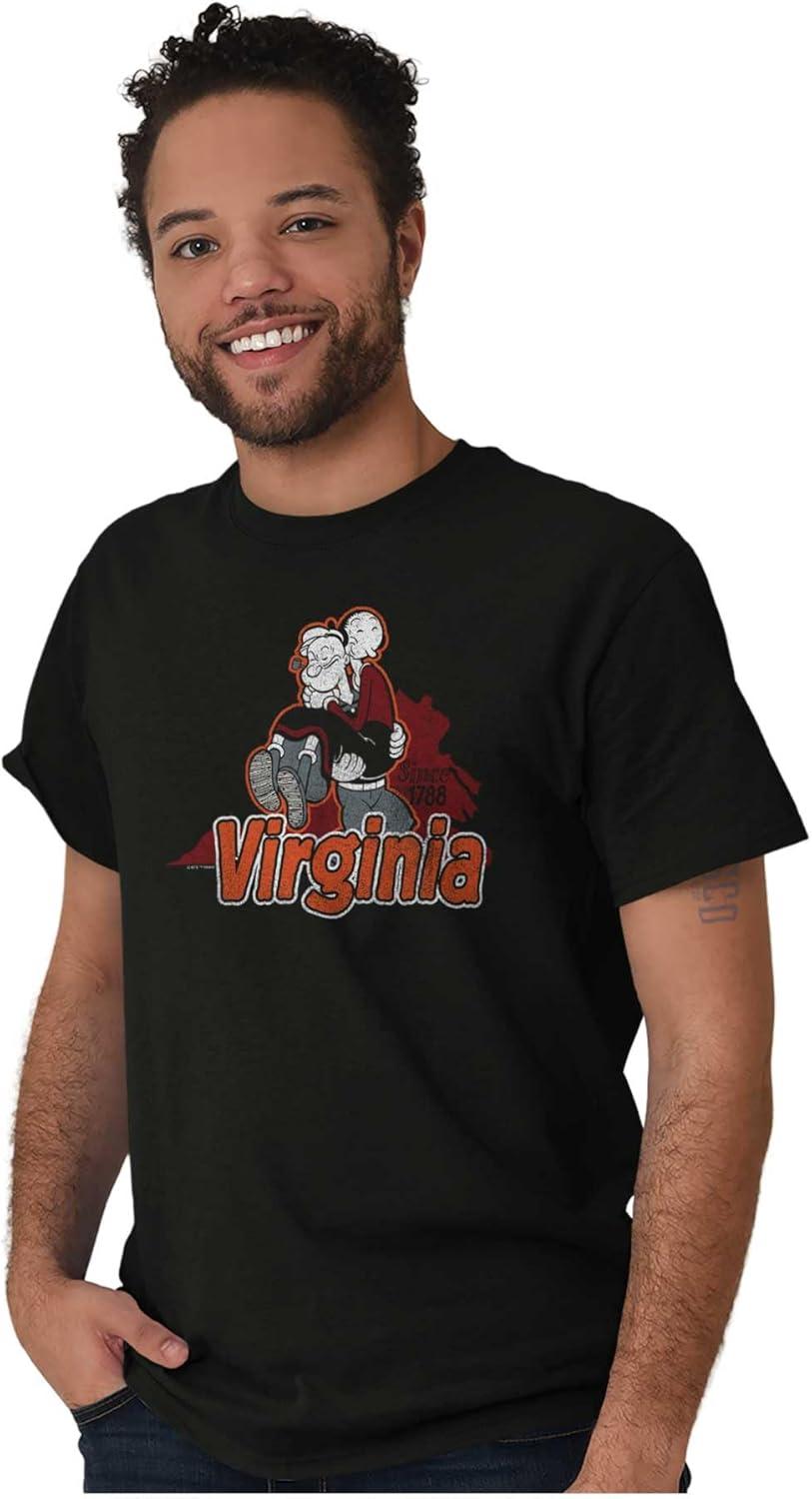 imageBrisco Brands Popeye Cartoon American States Graphic T Shirt Men or WomenVirginia