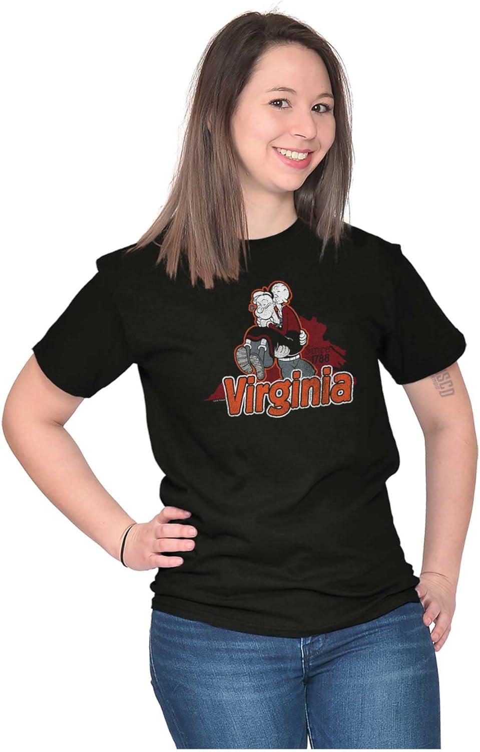 imageBrisco Brands Popeye Cartoon American States Graphic T Shirt Men or WomenVirginia