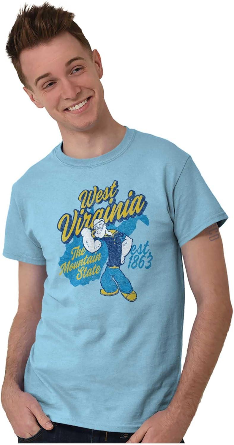 imageBrisco Brands Popeye Cartoon American States Graphic T Shirt Men or WomenWest Virginia