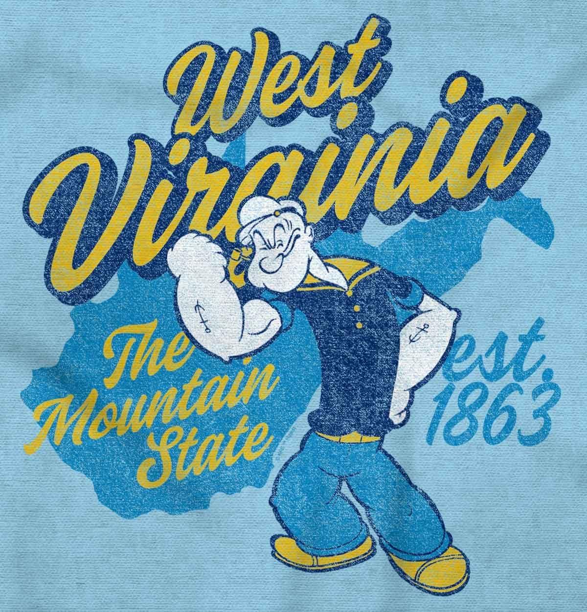 imageBrisco Brands Popeye Cartoon American States Graphic T Shirt Men or WomenWest Virginia