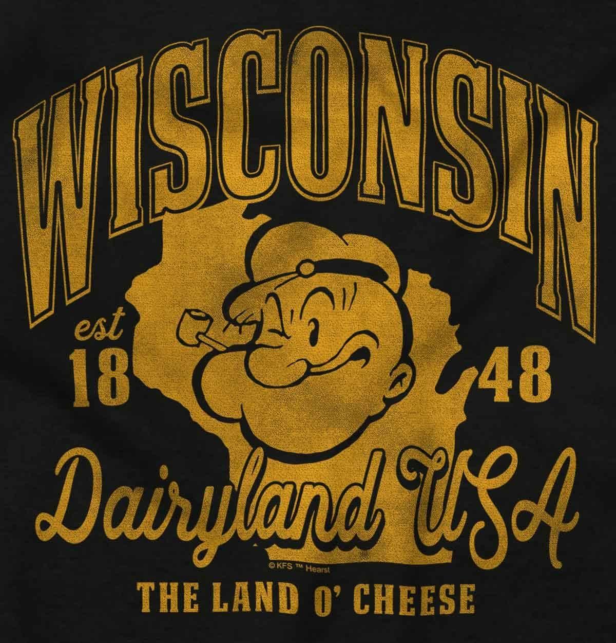 imageBrisco Brands Popeye Cartoon American States Graphic T Shirt Men or WomenWisconsin