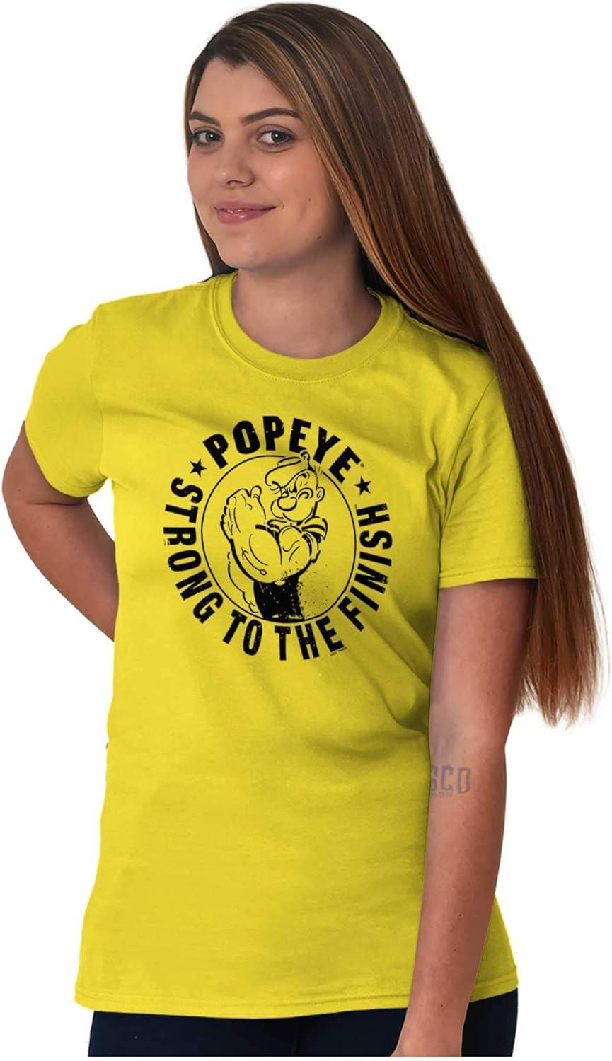 imageBrisco Brands Popeye Strong to The Finish Flexing Graphic T Shirt Men or WomenDaisy
