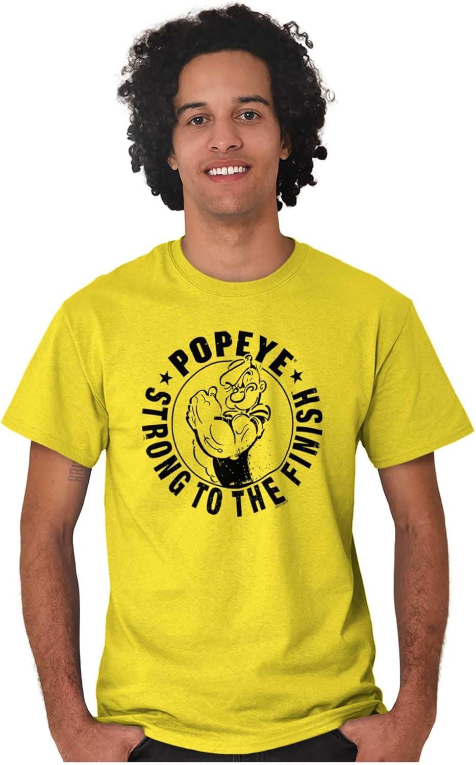 imageBrisco Brands Popeye Strong to The Finish Flexing Graphic T Shirt Men or WomenDaisy