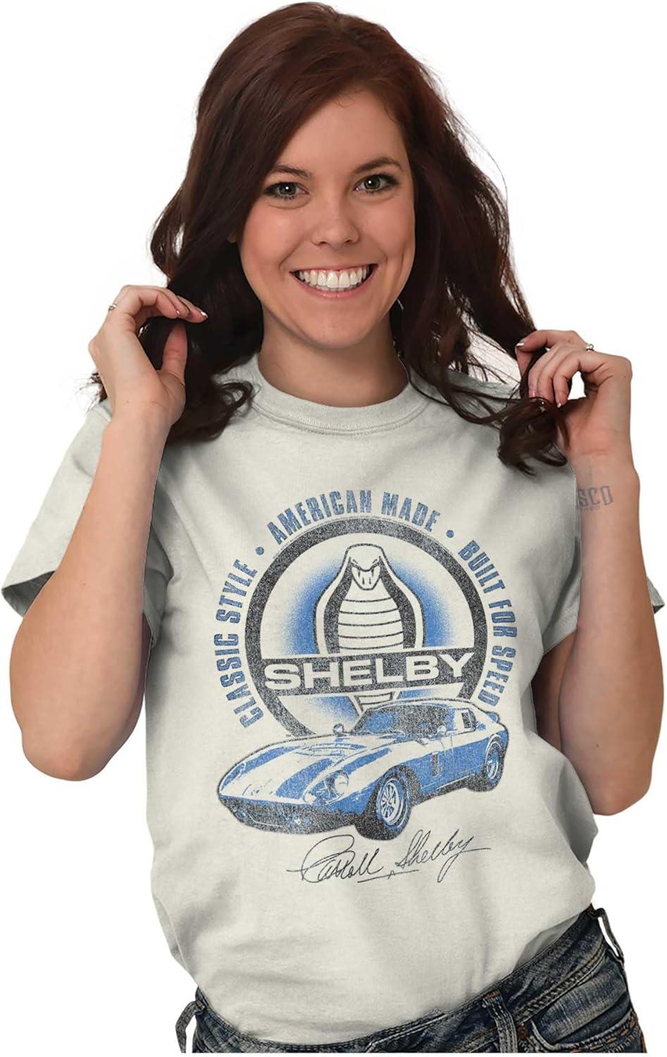 imageBrisco Brands Shelby American Made Speed Racecar Graphic T Shirt Men or WomenWhite