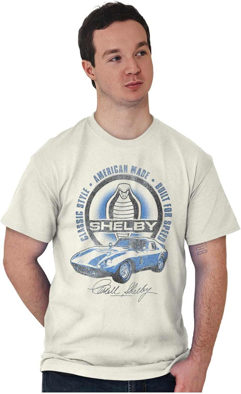 imageBrisco Brands Shelby American Made Speed Racecar Graphic T Shirt Men or WomenWhite