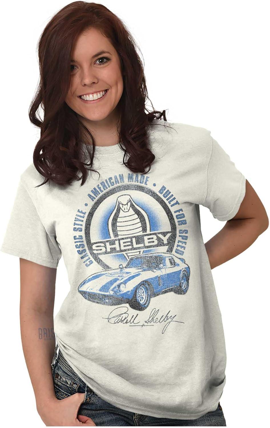imageBrisco Brands Shelby American Made Speed Racecar Graphic T Shirt Men or WomenWhite