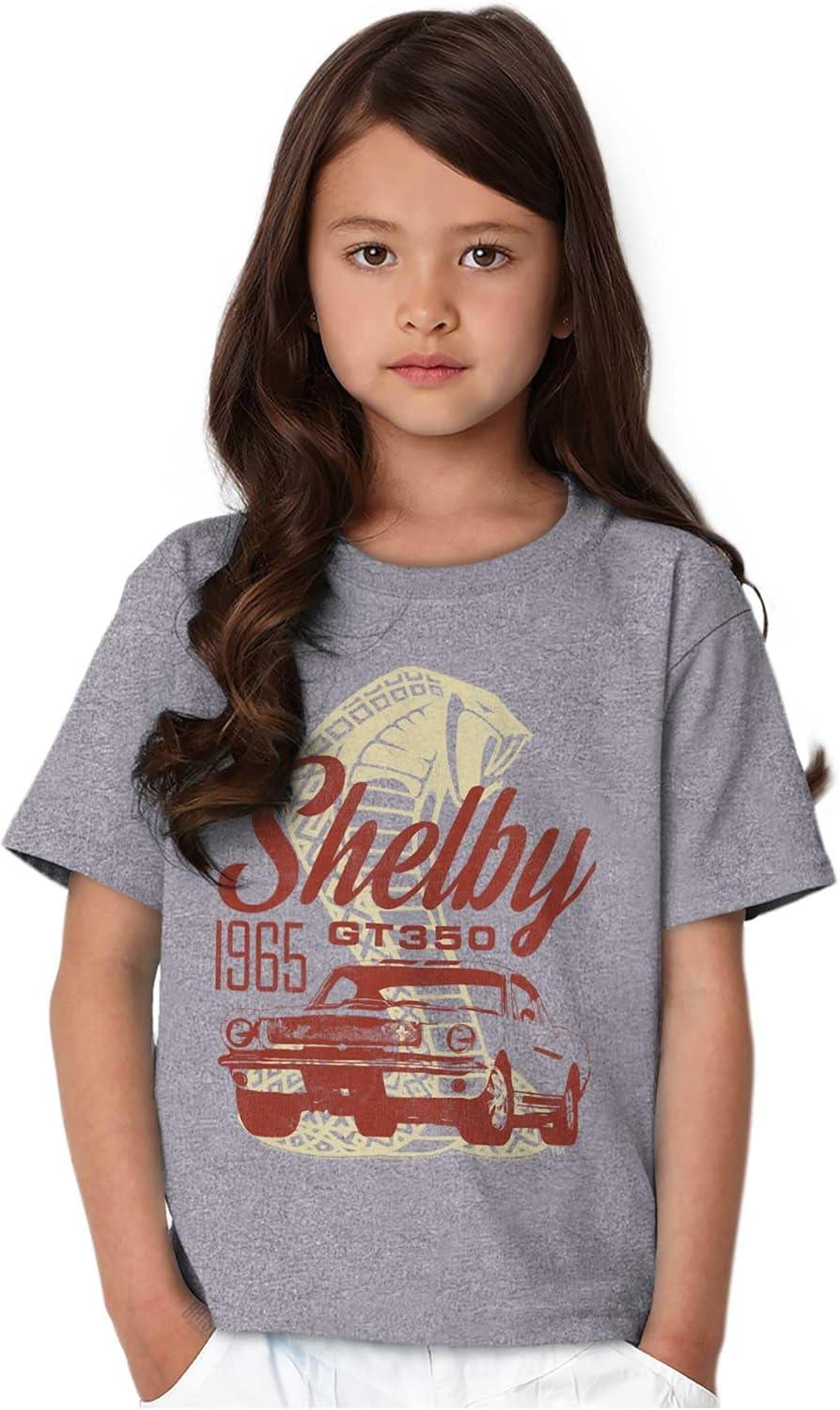imageBrisco Brands Shelby Motors GT 350 Muscle Car Crewneck T Shirts Boy GirlSport Grey