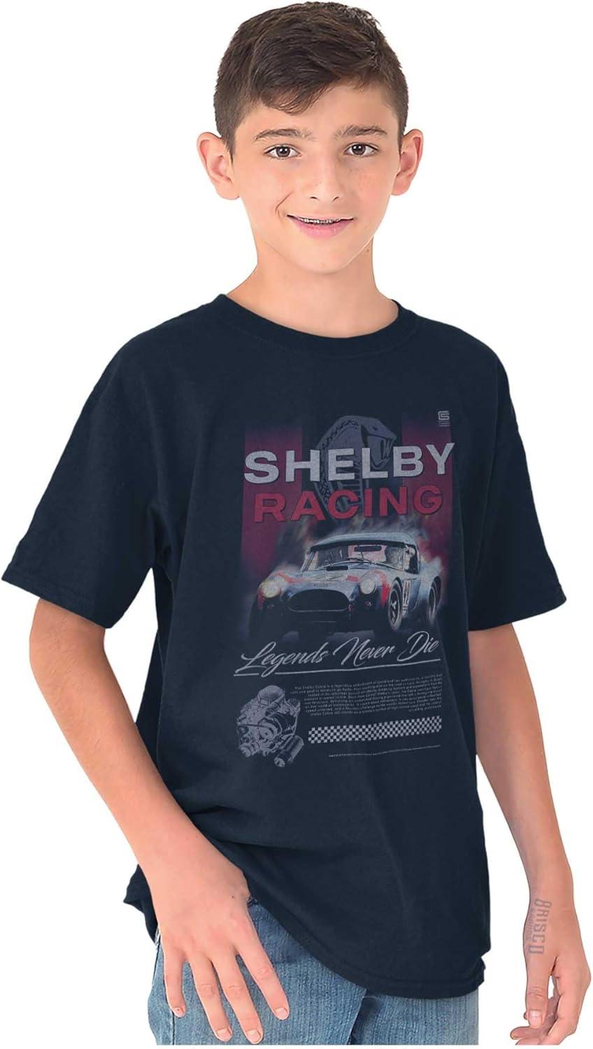 imageBrisco Brands Shelby Racing Legends Never Die Crewneck T Shirts Boy GirlNavy