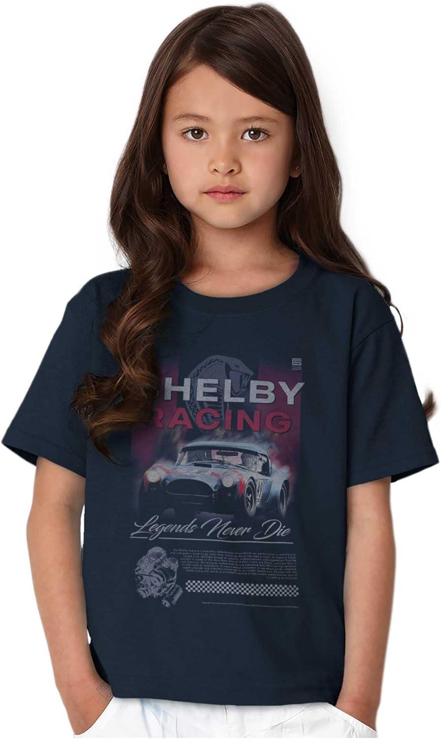 imageBrisco Brands Shelby Racing Legends Never Die Crewneck T Shirts Boy GirlNavy
